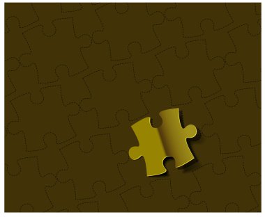 Altın etiket tasarımını puzzle