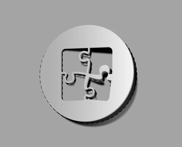 Vektor puzzle ikonok — Stock Vector