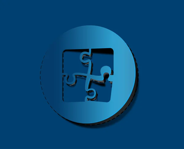 Дизайн логотипа Puzzle web blue icon — стоковый вектор