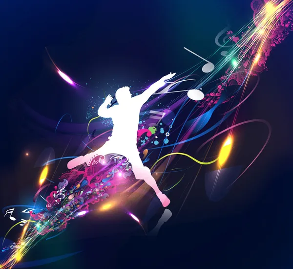 Fondo abstracto de danza musical — Vector de stock