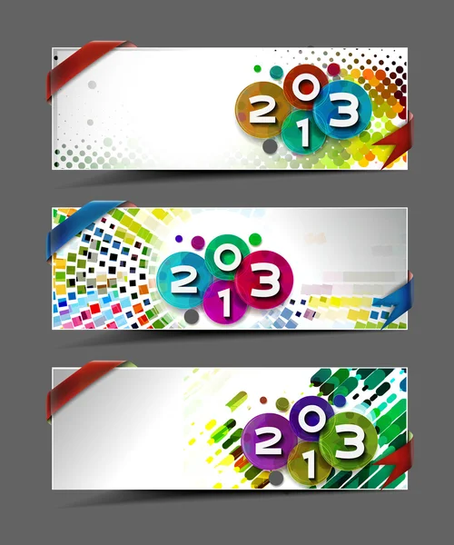 Yeni yıl 2013 Web sitesi başlık — Stok Vektör