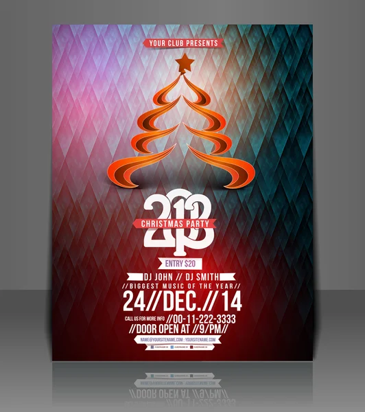 Vector christmas flyer tijdschriftdekking & poster sjabloon. — Stockvector