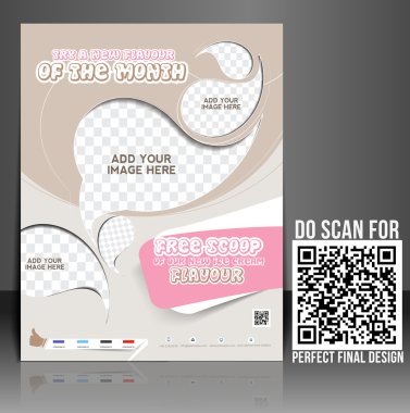 vektör pizza dükkanı flyer, Dergi kapağı & poster şablonu.