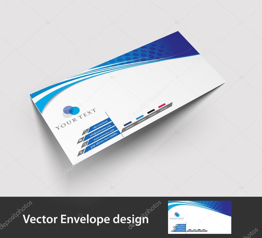 Paper envelope templates for your project design, vector illustration.