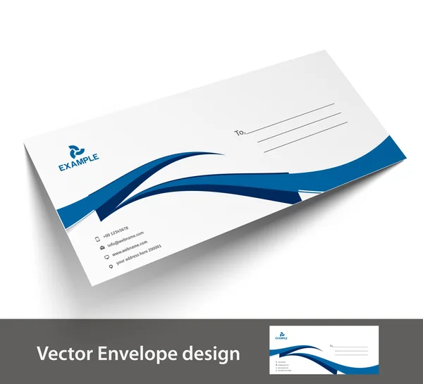 Plantillas de sobres de papel para el diseño de su proyecto, ilustración vectorial . — Vector de stock