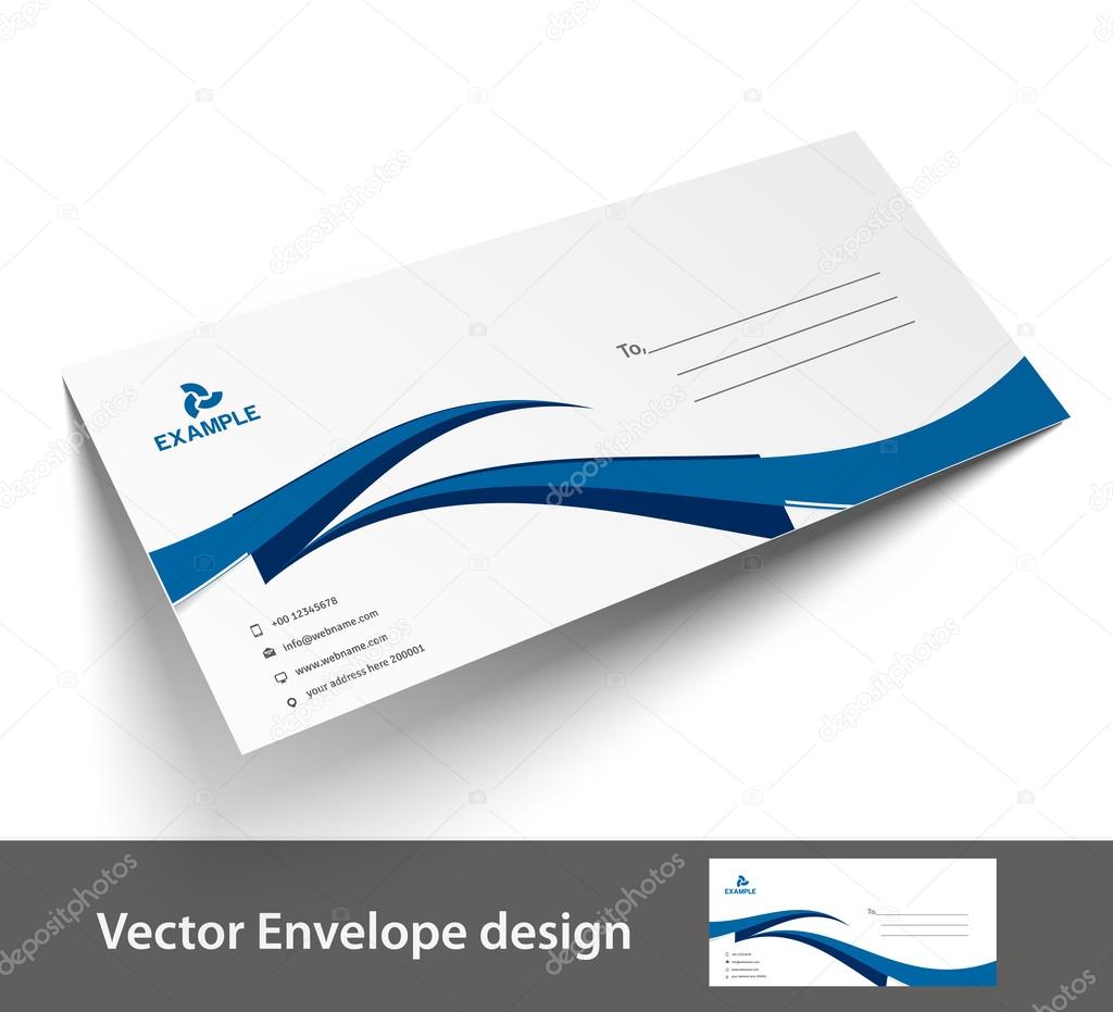 Paper envelope templates for your project design, vector illustration.