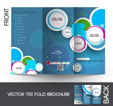 üç katlı seyahat mock up & broşür tasarımı