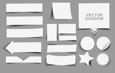 Collection vector shadow design clipart