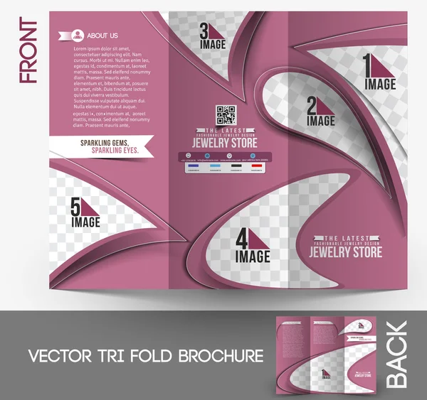 Negozio di gioielli finto & Brochure Design — Vettoriale Stock