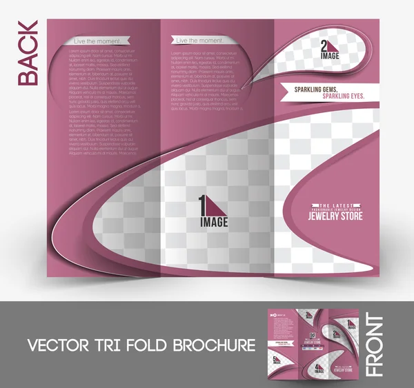 Schmuckgeschäft mock up & broschüre design — Stockvektor