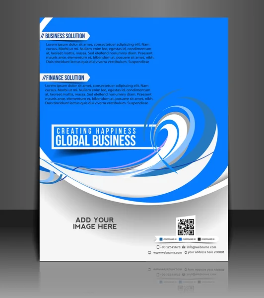 Vector business brochure, flyer, magazine cover & poster template. — Stock Vector