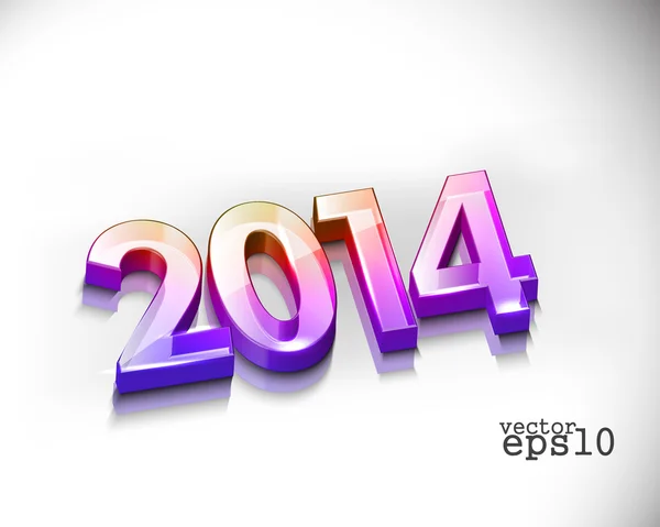 Feliz ano novo 2014 Texto Design —  Vetores de Stock