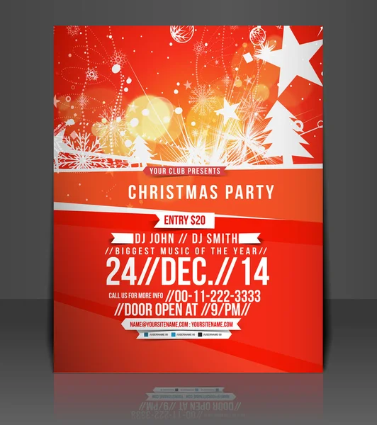 Vector Christmas Flyer Magazine Cover & Poster Template — 스톡 벡터