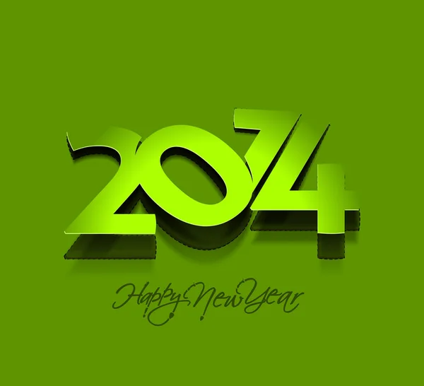 Felice anno nuovo 2014 Text Design — Vettoriale Stock