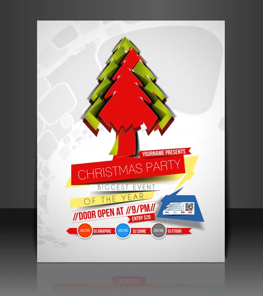 Vector Christmas Flyer Magazine Cover & Poster Template — Stock Vector