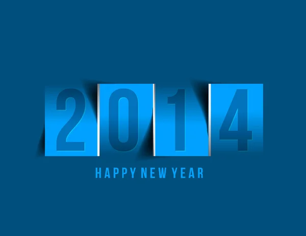 Frohes neues Jahr 2014 Feier Grußkarte Design. — Stockvektor