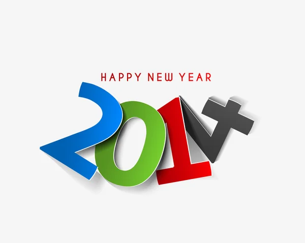 Ευτυχισμένο το νέο έτος 2014 κείμενο σχεδίασης — Διανυσματικό Αρχείο