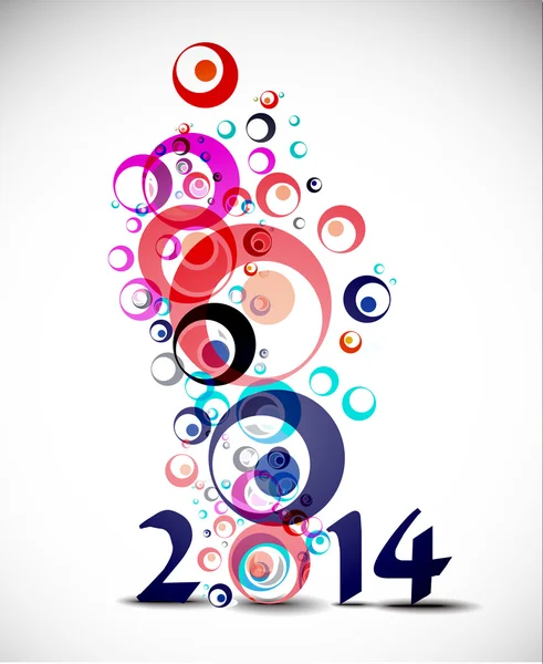 Feliz Año Nuevo 2014 — Vector de stock