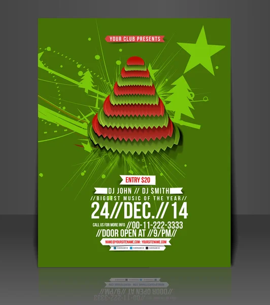 Flyer de fête de Noël — Image vectorielle