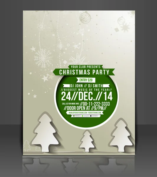 Christmas Party Flyer — Stock Vector