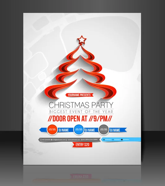 Christmas Party Flyer — Stock Vector