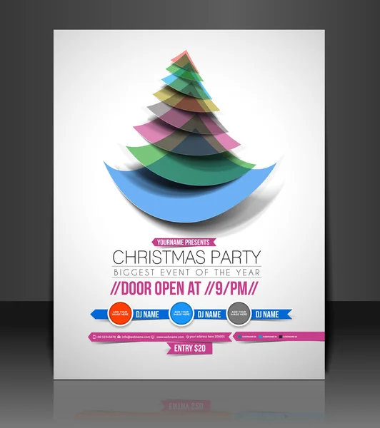 Christmas Party Flyer — Stock Vector