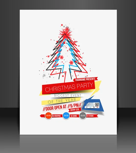 Volante de fiesta de Navidad — Vector de stock