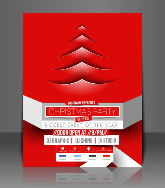 Christmas Party Flyer — Stock Vector