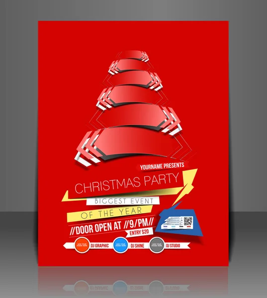 Christmas Party Flyer — Stock Vector