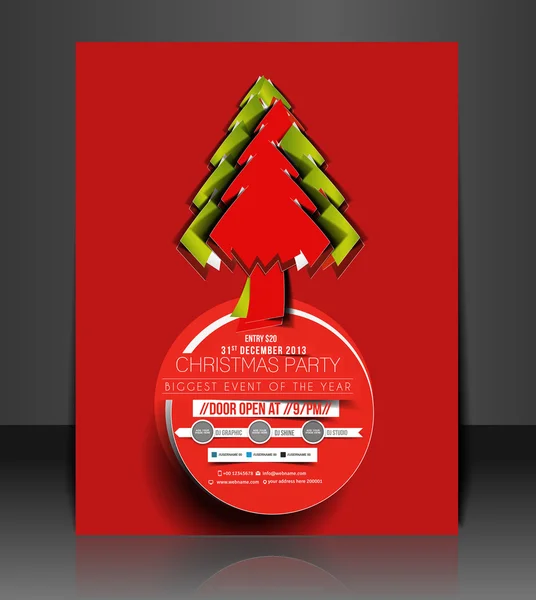 Christmas Party Flyer — Stock vektor