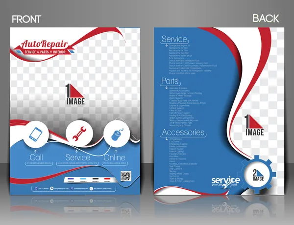 Otomobil Merkezi flyer, Dergi kapağı & poster şablonu.