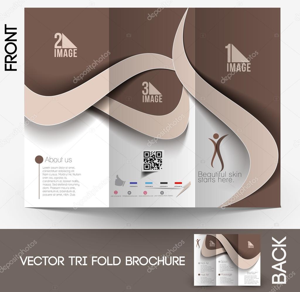 Beauty Care & Salon Tri-Fold Mock up & Brochure Design