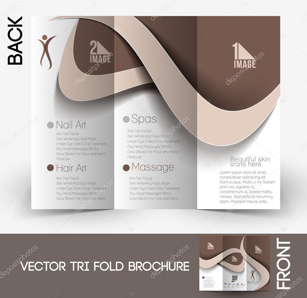 Beauty Care & Salon Tri-Fold Mock up & Brochure Design