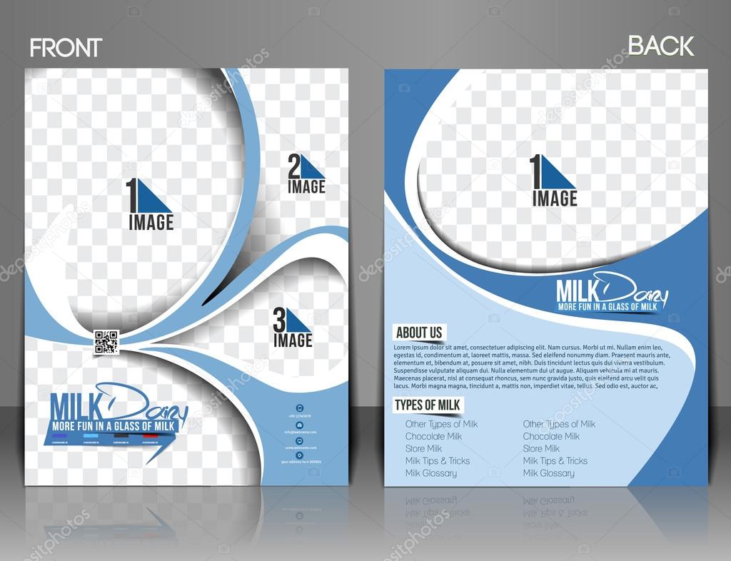 Milk Store Front & Back Flyer Template.