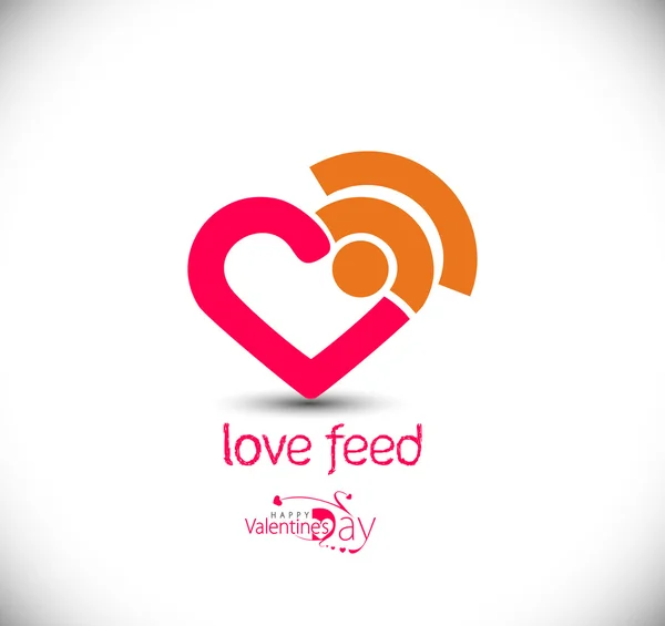 Ícone de alimentação de amor, símbolo de vetor isolado —  Vetores de Stock