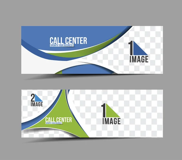 Call Center Banner — Stock Vector