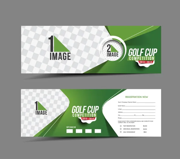 Golf Cup Banner — Stock Vector