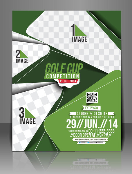Golf Tournament Center Front Flyer