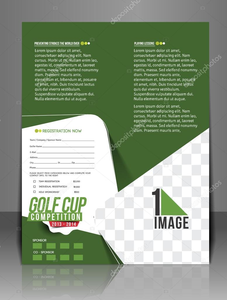 Golf Tournament Center Front Flyer