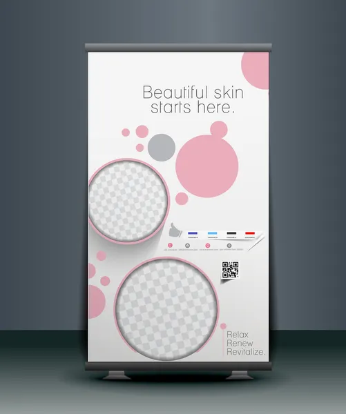 Beauty Care Salon Roll Up Banner — Stock vektor