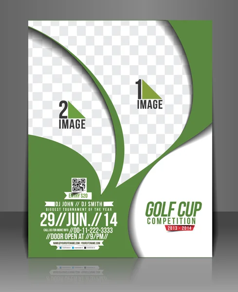 Golftoernooi Flyer — Stockvector