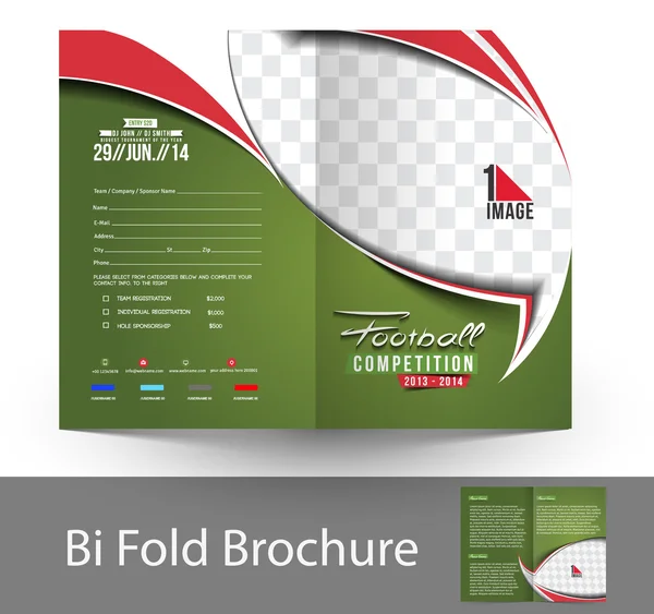 Voetbal competitie brochure — Stockvector