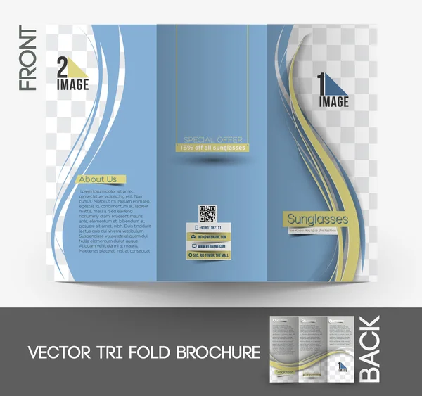 Opticien zonnebril opslaan brochure — Stockvector