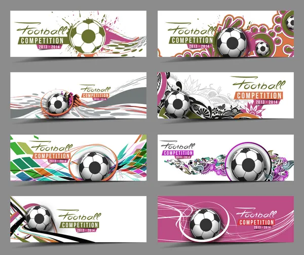 Banner de evento de fútbol — Archivo Imágenes Vectoriales