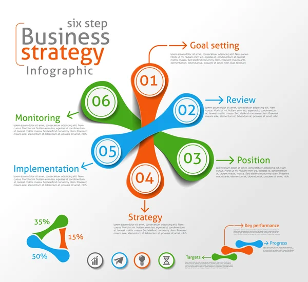 Infografía empresarial — Vector de stock