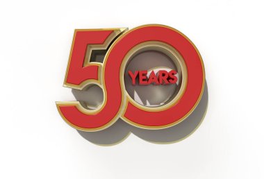 3D Hazırlama 50 Yıl Kutlaması - Kalem Oluşturma Klipsi Yolu JPEG içerisinde de dahil.