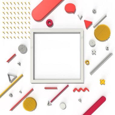 3B Render Çerçeve Yüzey Alanı Soyut Arkaplanı - Kalem Oluşturulmuş Kırpma Yolu JPEG Kolayca Birleştirilmesi İçindekiler.