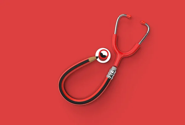 Render Medical Stethoscope Pen Tool Δημιουργήθηκε Clipping Διαδρομή Που Περιλαμβάνεται — Φωτογραφία Αρχείου