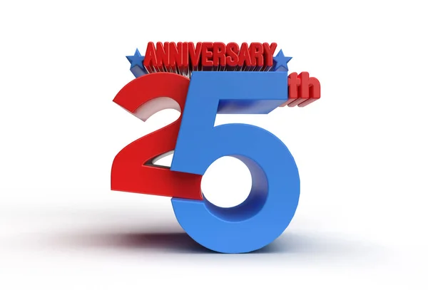 Render 25Th Years Anniversary Celebration Pen Tool Skapad Klippväg Ingår — Stockfoto