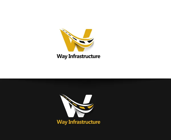 Logo delle infrastrutture way — Vettoriale Stock